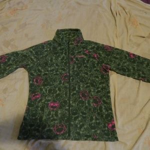 Columbia MTR Fleece Owl Print Jacket Moisture Wick